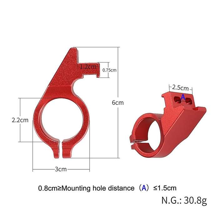 Electric Scooter Display Aluminum Fixed Bracket for 22mm Diameter Handlebar Display Parts Red