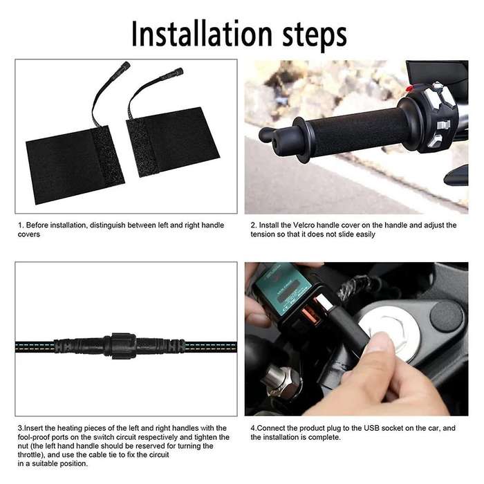 Electric Scooter Heated Hand Grips Pad 5V ATV Heated Grip USB E-Bike Motorcycle Heated Grip Cover Ha