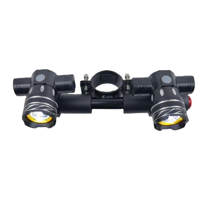 Electric Scooter LED Headlight USB Rechargeable Fog Lamp for Max G30 ES2 ES4 T6 Spotlight, 1200MAh