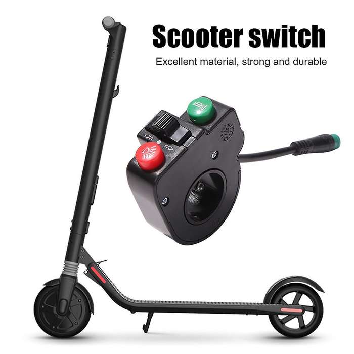 Electric Scooter Waterproof Handlebar Headlight Horn Turn Signal Switch Compatible KUGOO M4/PRO Elec
