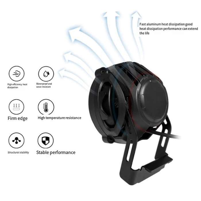 Electric Snowmobile Off-road Vehicle Horn Headlight X5 Aluminum Alloy 36v 48v Night Cycling Waterpro