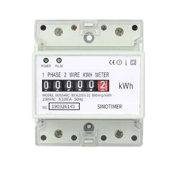 Electric Single Phase Two Wire Ac 220v 100a Energy Meter Kwh Counter Consumption Analog Electricity