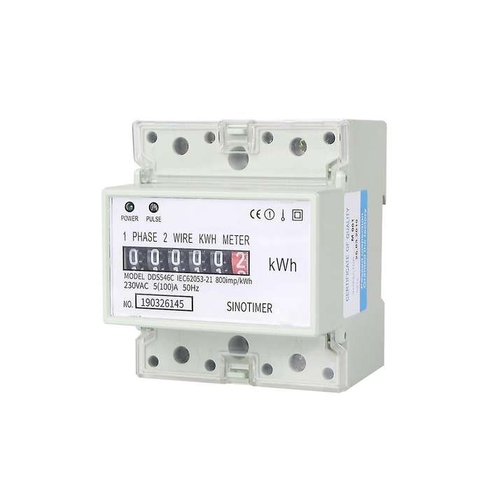 Electric Single Phase Two Wire Ac 220v 100a Energy Meter Kwh Counter Consumption Analog Electricity