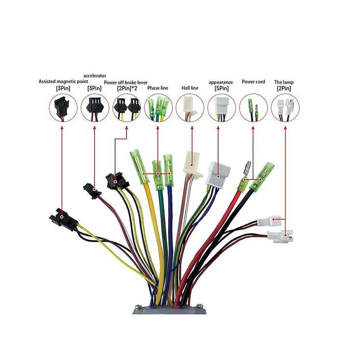 Electric Vehicle 36v48v Brushless Motor 6 Tubes 15a Intelligent Controller Led-s800 Instrument Acces