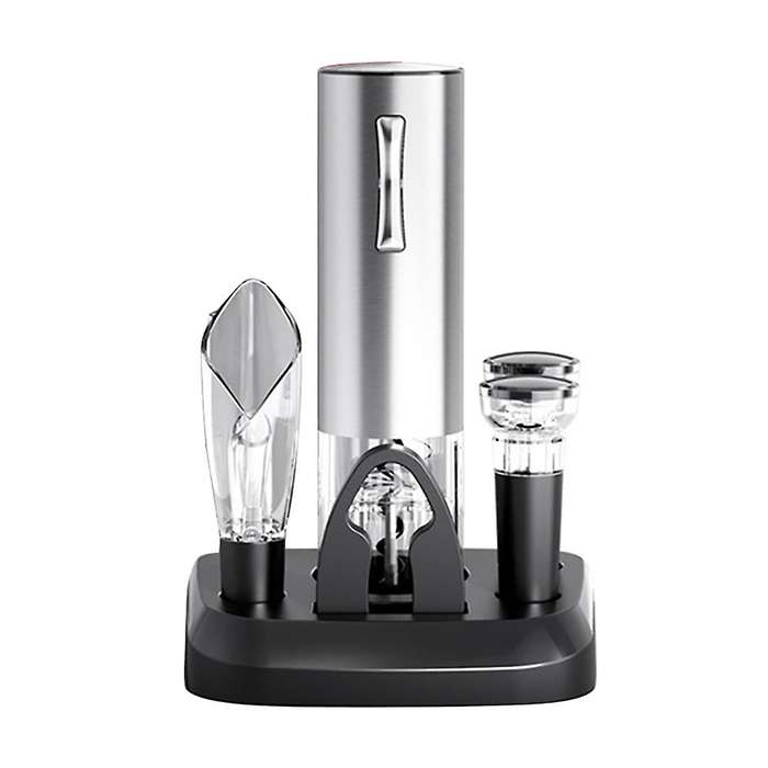 Electric Wine Corkscrew with Reusable Stainless Steel Cordless Electric Wine Corkscrew Set with Char