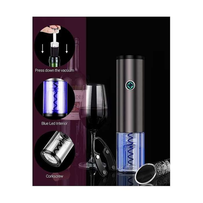 Electric Wine Opener Automatic Bottle Opener Vacuum Stopper Aerator Pourer Foil Cutter Gadgets Bott