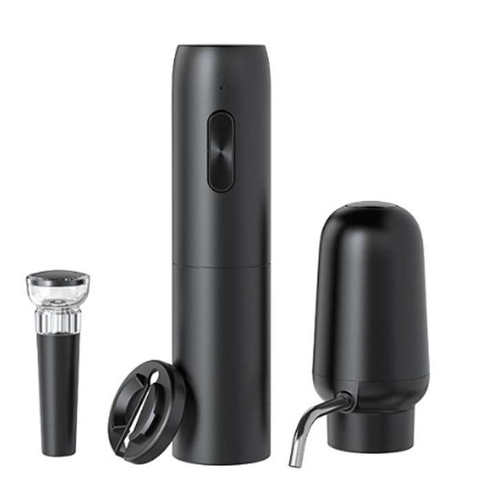 Electric Wine Opener Set 4-In-1 Wine Set with Rechargeable Wine Opener, Rechargeable Wine Aerator Po