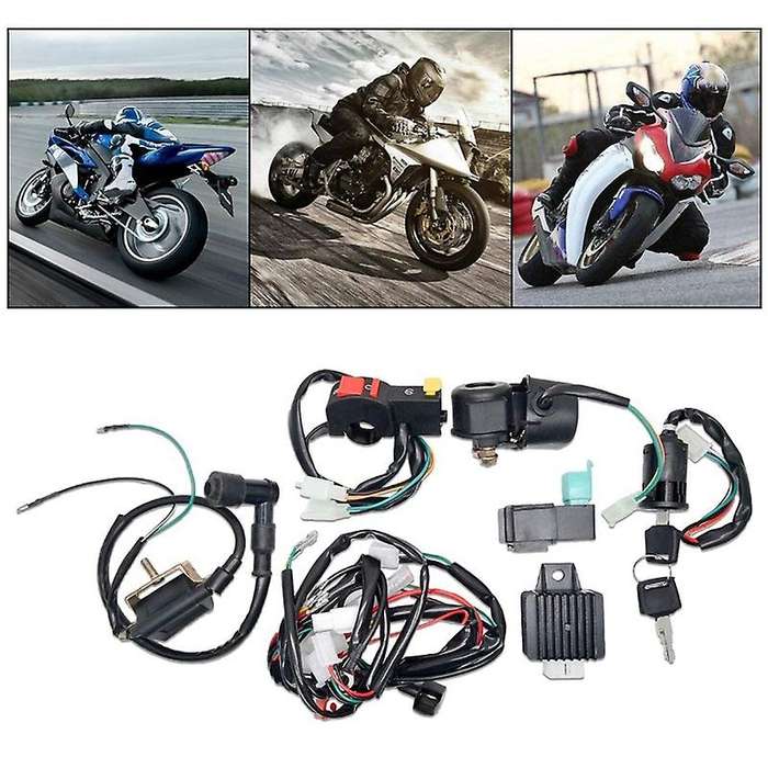 Electrics Stator Coil CDI Wiring Harness Solenoid Relay for 4Stroke ATV 50Cc-125Cc Pit Quad Dirt Bik