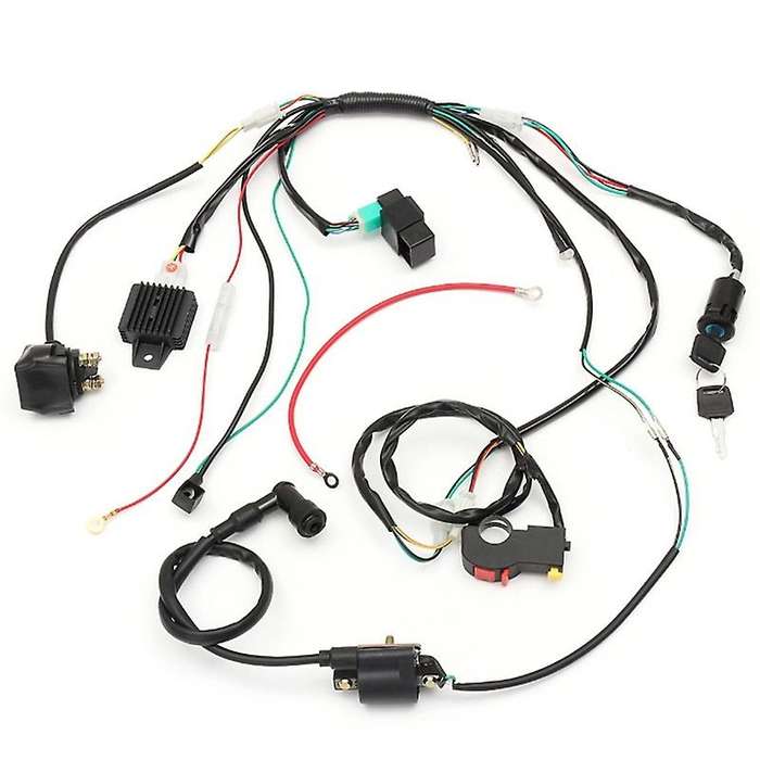 Electrics Stator Coil CDI Wiring Harness Solenoid Relay for 4Stroke ATV 50Cc-125Cc Pit Quad Dirt Bik