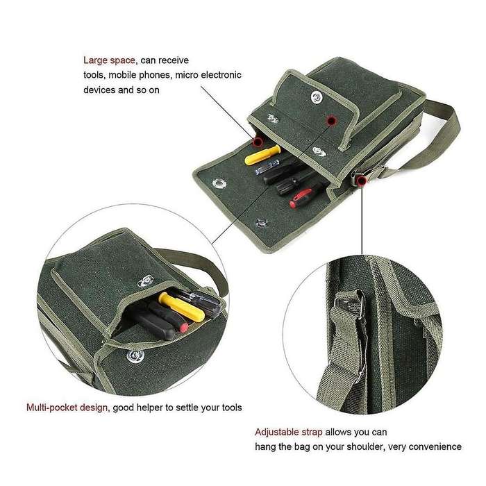 Electrician Storage Bag Tool Kit Repair Kit One-shoulder Communication Plumber's Bag Can Store Flas
