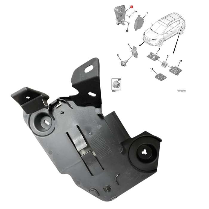Electronic Control Box Bracket, 360ACC Bracket, 9811750080 for 4008 5008 508L C5 DS7
