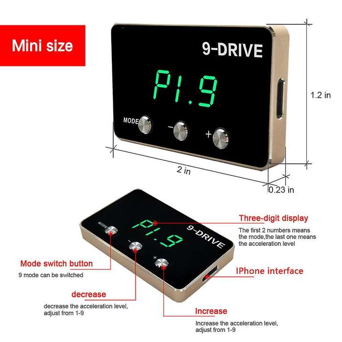 Electronic Throttle Controller 9 Mode Pedal Accelerator -efficient for Wrangler Jk Ram 1500