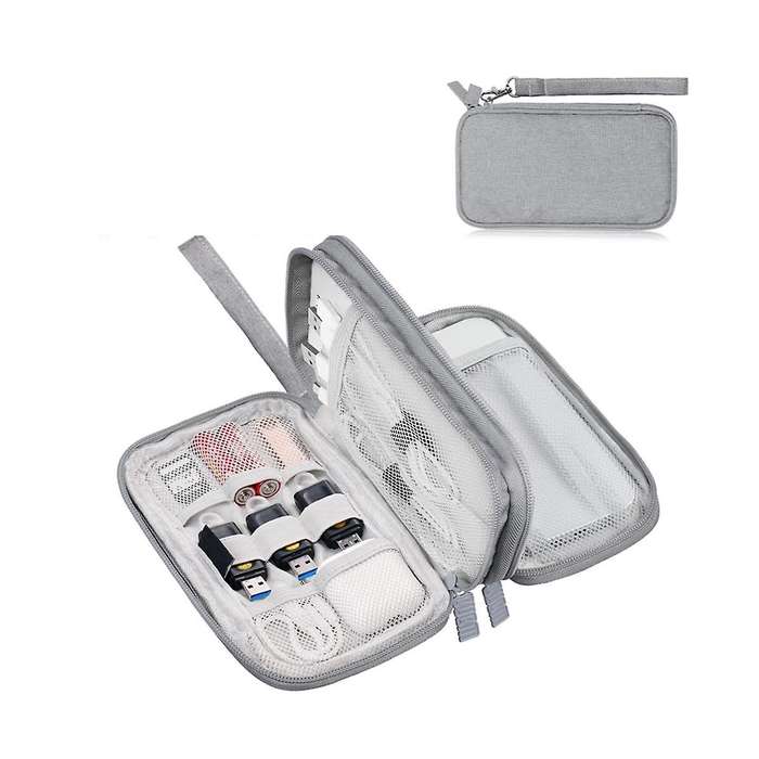 Electronics Organizer,Travel Cord Organizer Bag,Water Resistant Double Layers Pouch Carry Case for C
