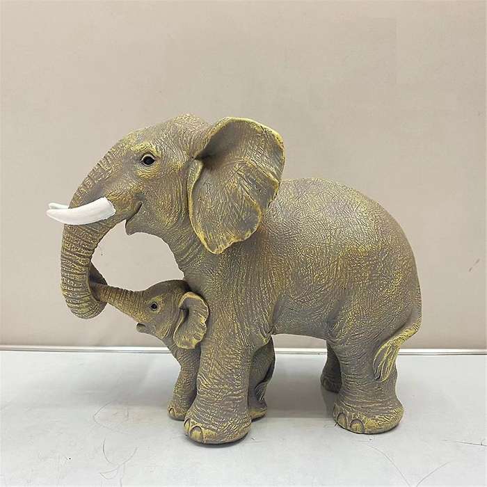 Elephant Statue - Elephant Decor - Elephant Gifts for Women - Home Decor Office Bookshelf Tv Stand L