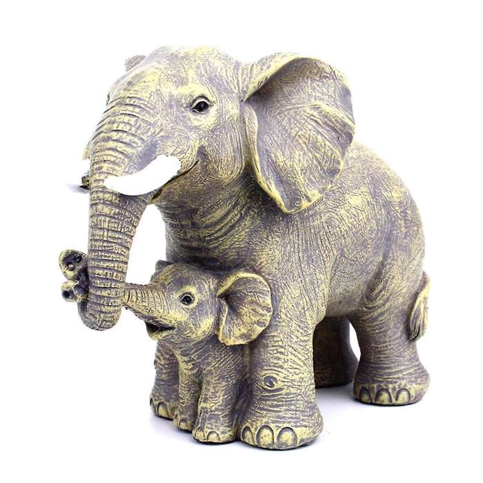 Elephant Statue - Elephant Decor - Elephant Gifts for Women - Home Decor Office Bookshelf Tv Stand L