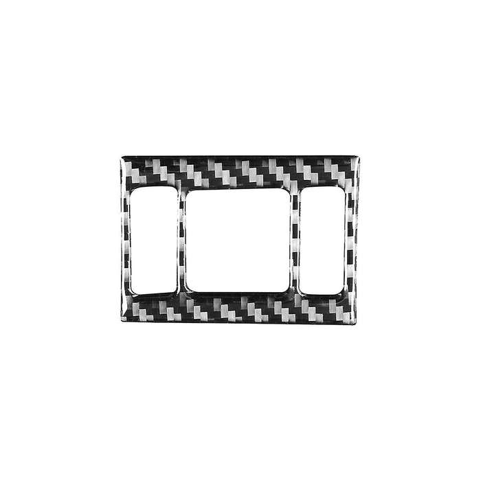 Emergency Flash Button Cover Trim Frame Sticker Decoration Carbon Fiber for Q5 2018-2023 Interior A