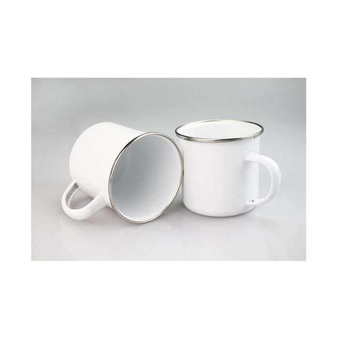 Enamel Mugs - Drinking Mugs Made Of Enamelled Stainless Steel - Tea Pot - Coffee Mug for Outdoors A