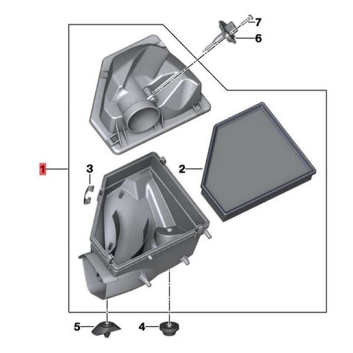Engine Air Intake Filter Housing Box Assembly 13718580424 for 2 3 4 Series 2019-2024 G20 G21 G28 G22