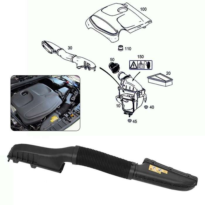 Engine Air Intake Duct Hose for Cla250 Gla45 Air Cleaner Intake Inlet Hose A2700900382 A2700900100