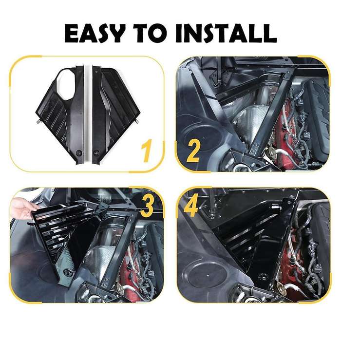 Engine Bay Panel Cover for C8 2020-2023 Rear Engine Case Cover Guards Accessories,Black