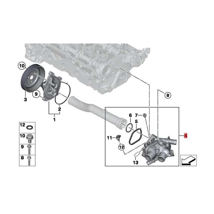 Engine Coolant Thermostat Housing Assy 11538674895 for Mini R55 R56 R57 R58 R59 R60 2011-2016 N16 N1