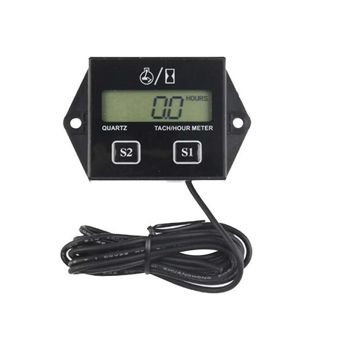 Engine Digital Display Tach Hour Meter Gauge Inductive Speedometer Car Stroke Tachometer Motorcycle