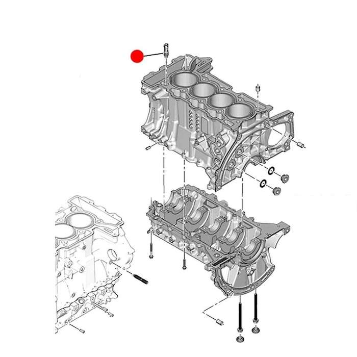 Engine Oil Pressure Regulator Valve 023533 9806914080 for 207 408 508 C4 C5 Cylinder Block Oil Valve