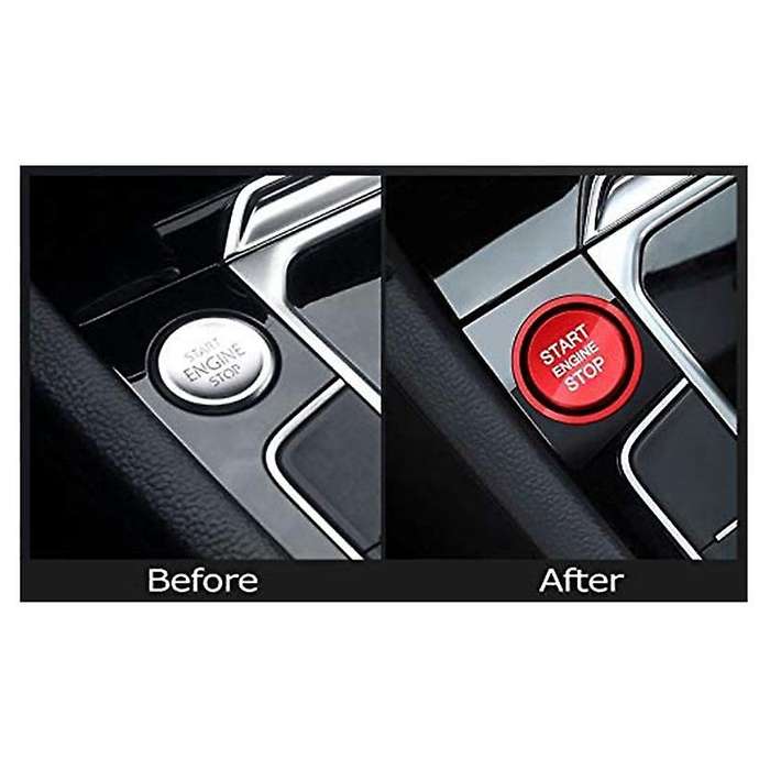 Engine Push Start Button with Surrounding Ring Trim Compatible for Golf Atlas CC , Etc