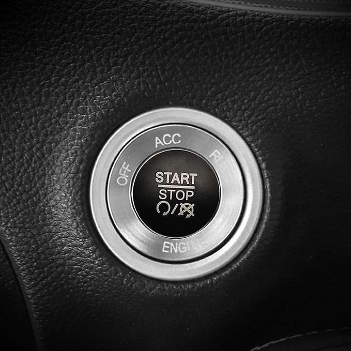 Engine Start Stop Button Knob Cover + Ring Trim Accessories for 2015-2020 Charger (Black)