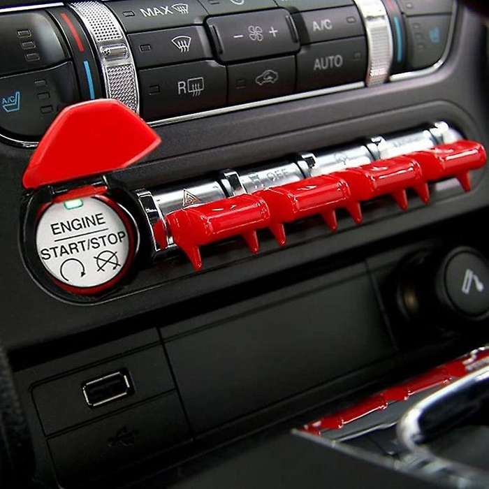 Engine Start/Stop Button Center Console Dashboard Button Switch Button Cover Trim for 2015-2017