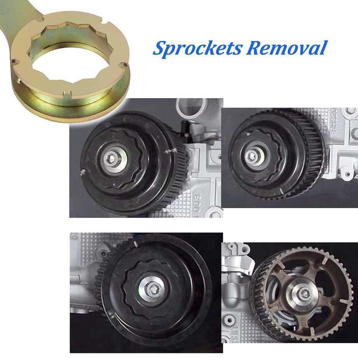 Engine Timing Belt Retaining Wrench 12 Teeth Belt Support Wrench STD Intake/Exhaust Cam Sprocket Too