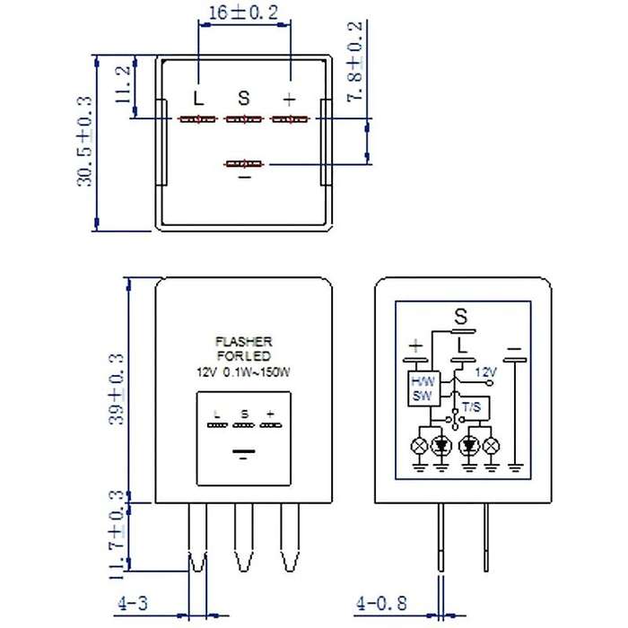 EP-29 LED Flasher Relay Fix Flash Turn Signal Decoder Equalizer