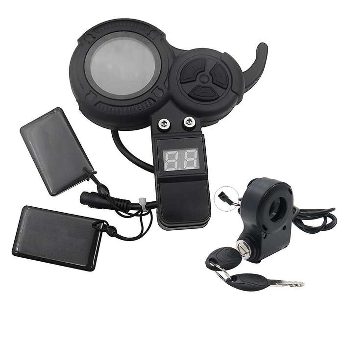 E-Scooter LCD Display+Lgnition Lock Key 36V-60V Throttle NFC Card for VSETT 8 8+ 9 9+ for ZERO 8 9 1