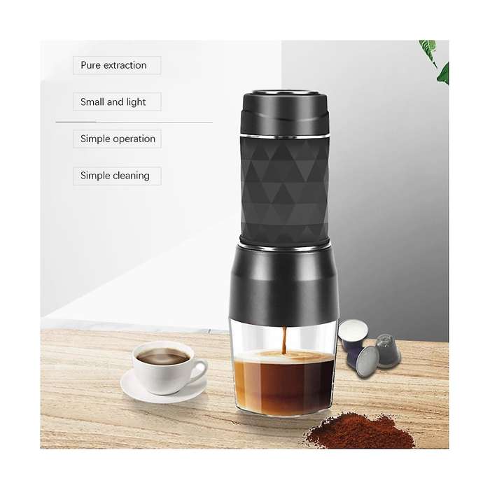 Espresso Coffee Maker Hand Press Capsule Ground Coffee Brewer Portable Coffee Machine Fit Coffee Po