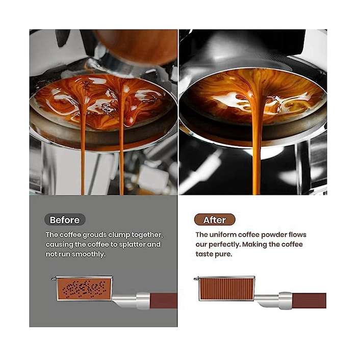Espresso Coffee Stirrer, Professional Coffee Tool for Espresso Dispensing, with 51mm Filter, Handle