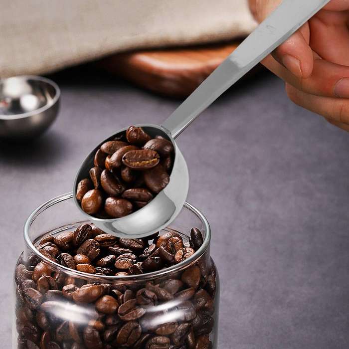 Espresso Stand Coffee Measure Tamper Spoon Stainless Steel Coffee & Tea Tools Measuring Tamping Scoo