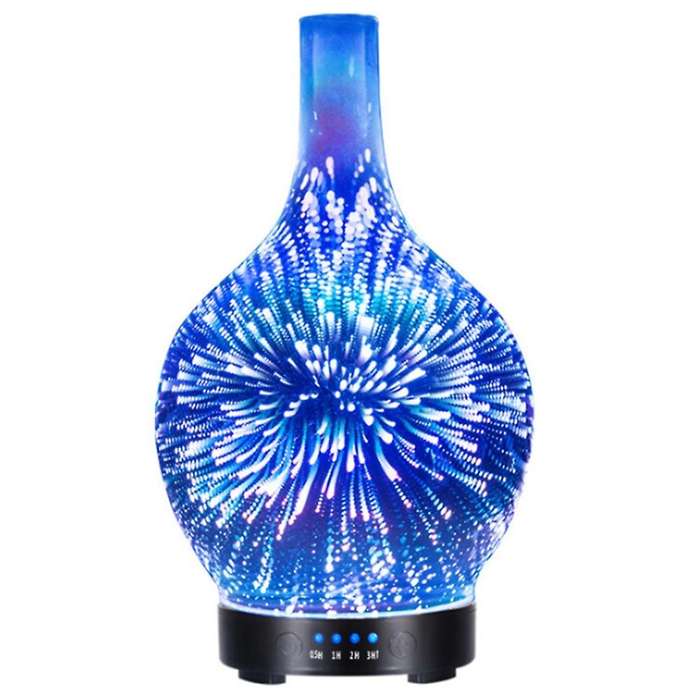 Essential Oil Diffuser,Glass Vase Aromatherapy Essential Oil Diffuser Changing Shut-Off Mist Humidif