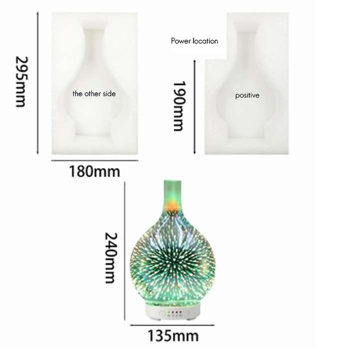 Essential Oil Diffuser,Glass Vase Aromatherapy Essential Oil Diffuser Changing Shut-Off Mist Humidif