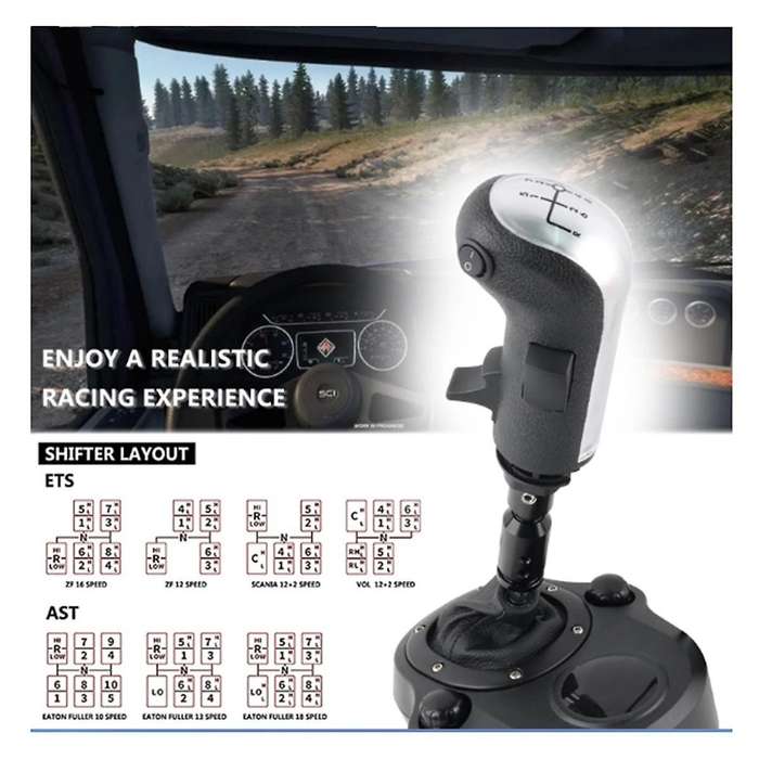 Est2 Shifter Knob Usb Game 18 Gear Shifter Knob 3 Switch Replacement Skrs for G29 G27 G25 Th8a