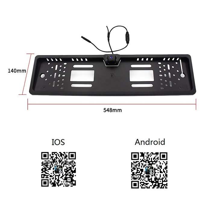 EU European Car Wifi License Plate Frame Wireless Rear View Camera Waterproof Reverse Backup Camera
