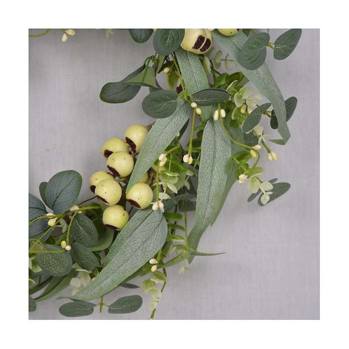 Eucalyptus Wreath, Artificial Eucalyptus Leaves Wreath with Big Berries, Spring/summer Greenery Wre