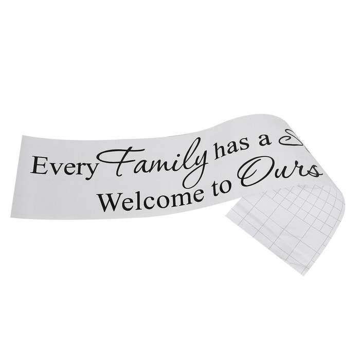 Every Family Has A Story Welcome to Ours Pvc Wall Sticker Art Decal Room,black