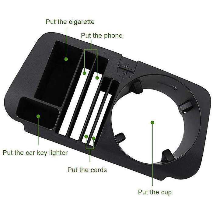Exact Fit Front Cup Holder Fit Organizer Tray Box for W205 C-Class, X205 GLC-Class, W213 E-Class
