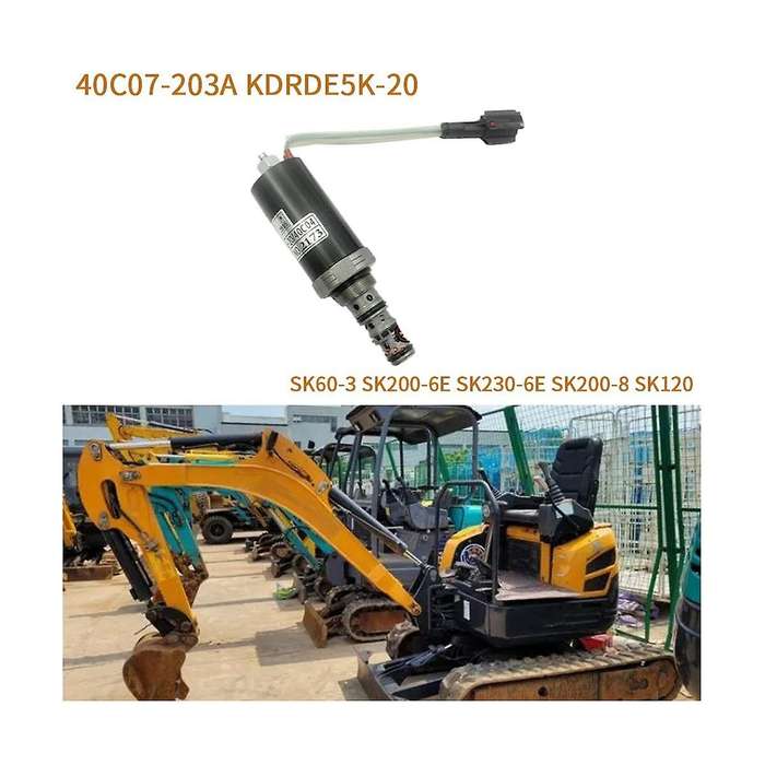 Excavator Solenoid Valve 40c07-203a Kdrde5k-20 for Kobelco Excavator Sk60-3 Sk200-6e Sk230-6e Sk200