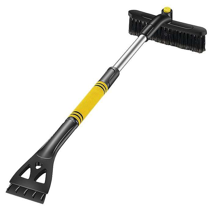 Extendable Snow Brush with Squeegee and Ice Scraper - Foam Grip - Auto Windshield Snowbrush - Remova