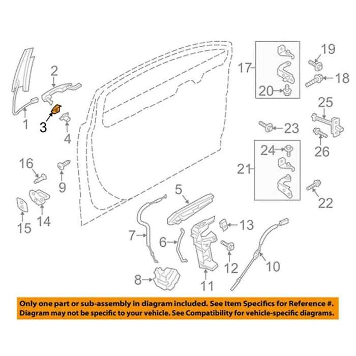 F218a15-be54wf Car Front Left Door Handle Lock Bezel Cover Cap