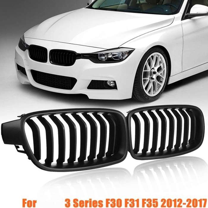 F30 , Front Hood Kidney Grille for  3 Series F30 F31 F35 2012-2018 (single Slat Black)