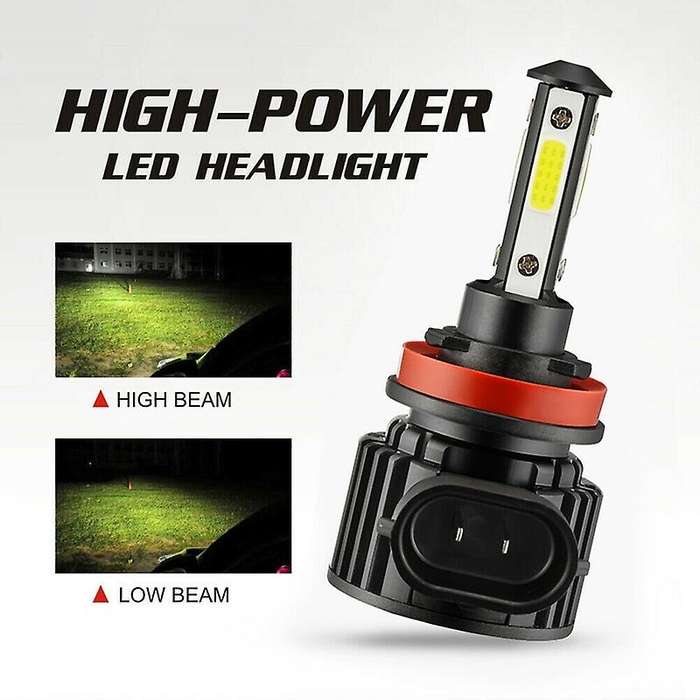 F8 4-Side Glow LED Car Headlight Automobile LED Lamp Upgrade Section Universal Car Headlight H8/H9/H
