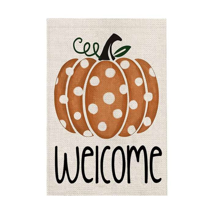 Fall Welcome Garden Flag Pumpkin Thanksgiving Double Sided Vertical Thanksgiving Seasonal Holiday Ou