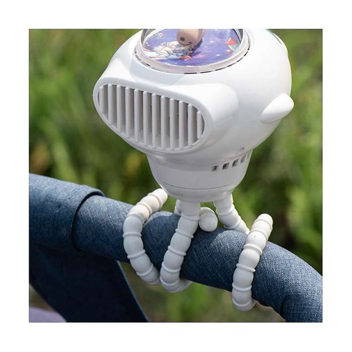 Fan Handheld Tabletop Leafless Baby Cart Small Fan Household Outdoor Shaking Head Fan